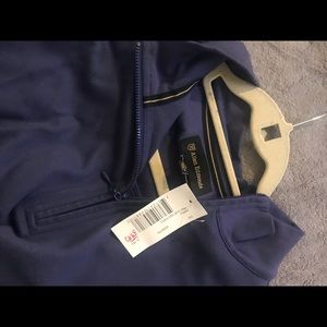 Brand new dark blue Allen Edmonds quarter zip